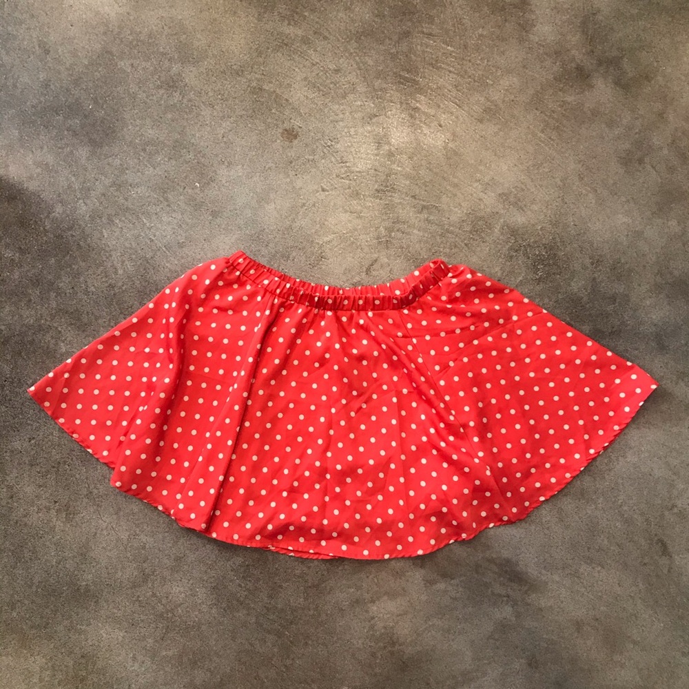 Gianni Bini red and white polka dot circle skirt
